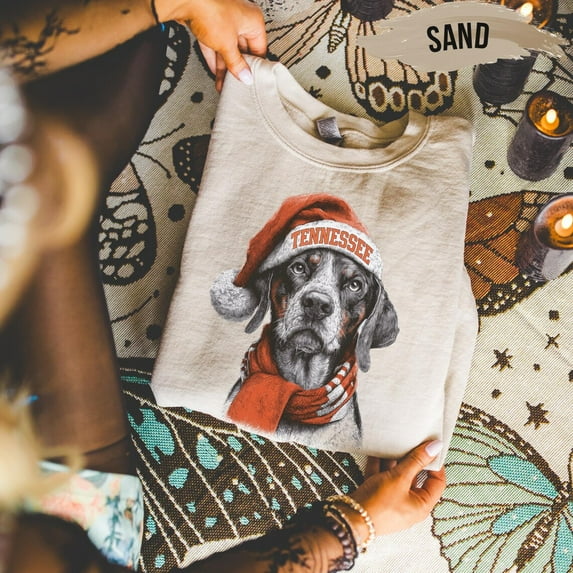 Tennessee Dog Sweatshirt – Santa Hat Crewneck All Size S-5Xl