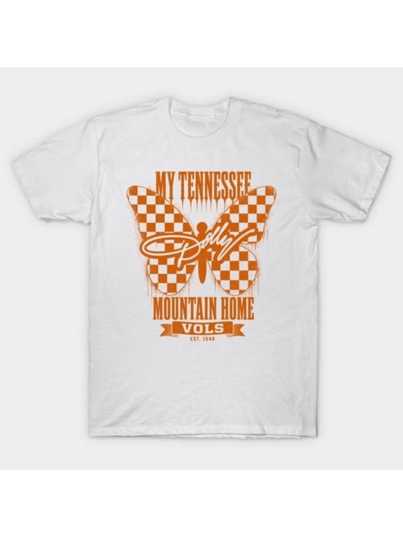 Tennessee Dolly Vols Shirt, Butterfly Graphic T-Shirt, University of TN Game Day Apparel