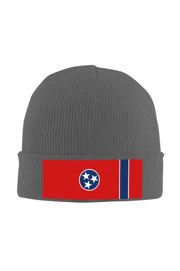 Tennessee Flag Beanie Hat Knit Hat Skull Cap for Men Women Winter Hat Deep Heather