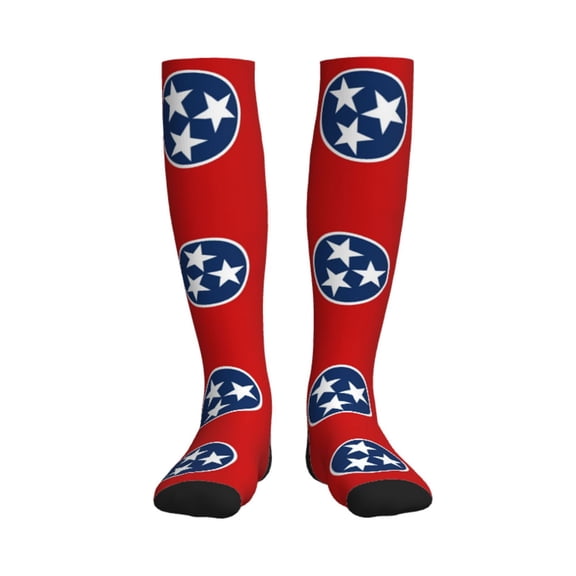 Tennessee Flag Compression Socks for Women Men Circulation Graduated Supports Socks for Running Athletic Sports
