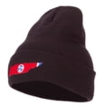 thumbnail image 1 of Tennessee Flag Map Embroidered Long Beanie - Black OSFM, 1 of 5