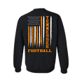thumbnail image 1 of Tennessee Football Team Color Orange and White American Flag Mens Crewneck Pullover Sweatshirt-Black-5xl, 1 of 4