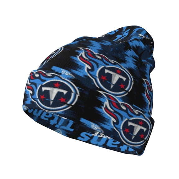 Tennessee Football Team Print Knitted Hat Soft Stretch Winter Cuff Beanie City Classic Hat for Men Women Game Fans Gifts