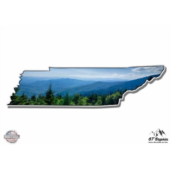 Tennessee Great Smoky Mountains - 5" Vinyl Sticker - For Car Laptop I-Pad - Waterproof Decal