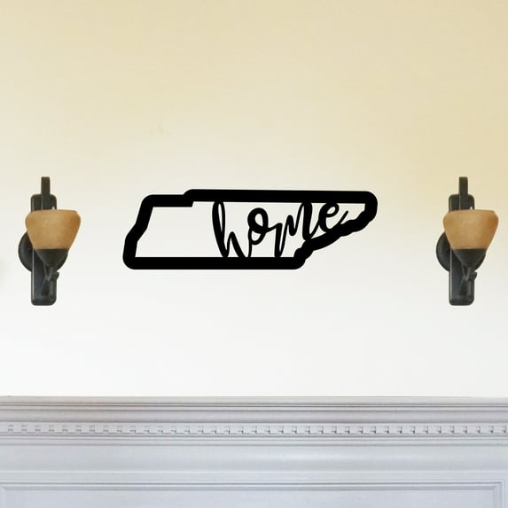 Tennessee Home State Silhouette Solid Steel Home Decor Decorative Accent Metal Art Wall Sign