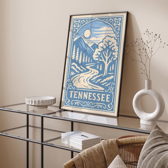 Tennessee Icy Blue Landscape Unframed Paper Print