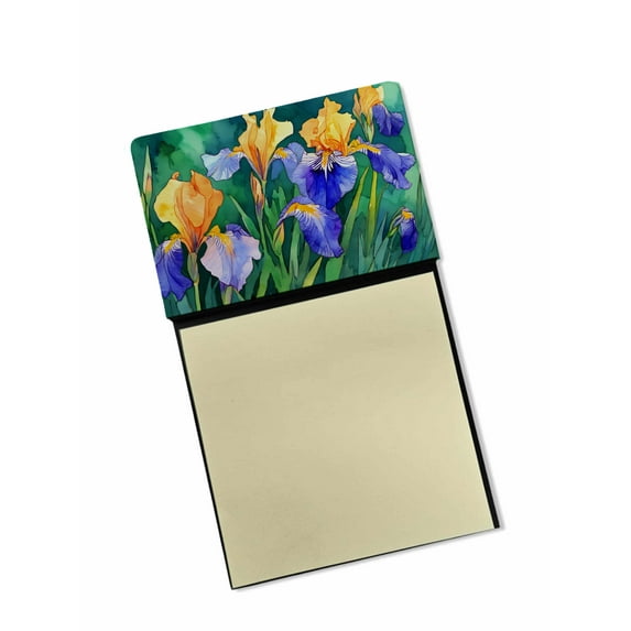 Tennessee Iris in Watercolor Sticky Note Holder 3.25 in x 5.25 in