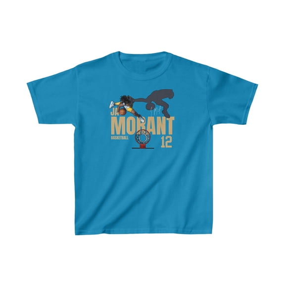 Tennessee Ja Morant #12 Cartoon Basketball fan Gifts Kids Cotton Tee