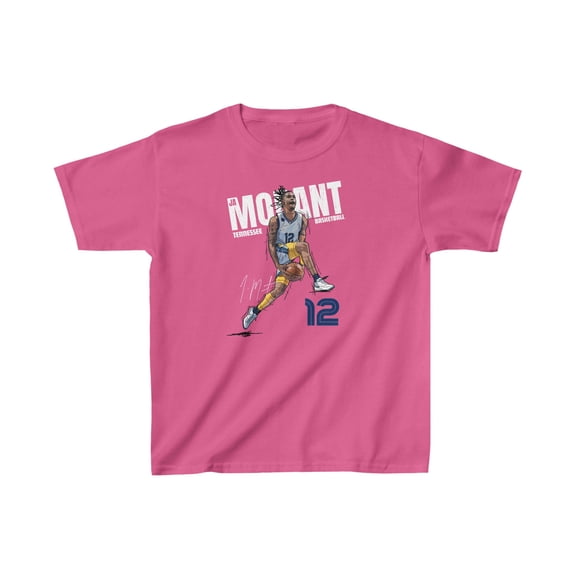 Tennessee Ja Morant #12 Jump Cartoon Basketball fan Gifts Kids Cotton Tee