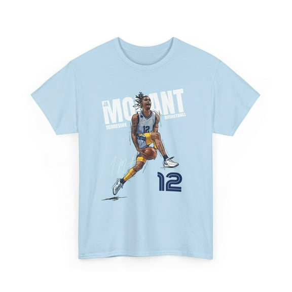Tennessee Ja Morant #12 Jump Cartoon Basketball fan Gifts Unisex Cotton Tee