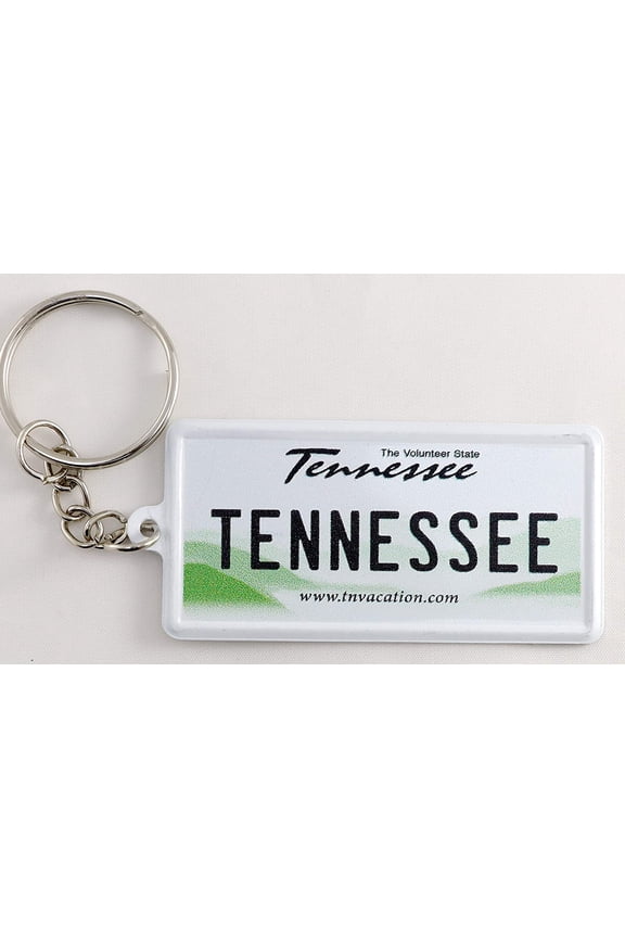 Tennessee License Plate Aluminum Ultra-Slim Rectangular Souvenir Keychain