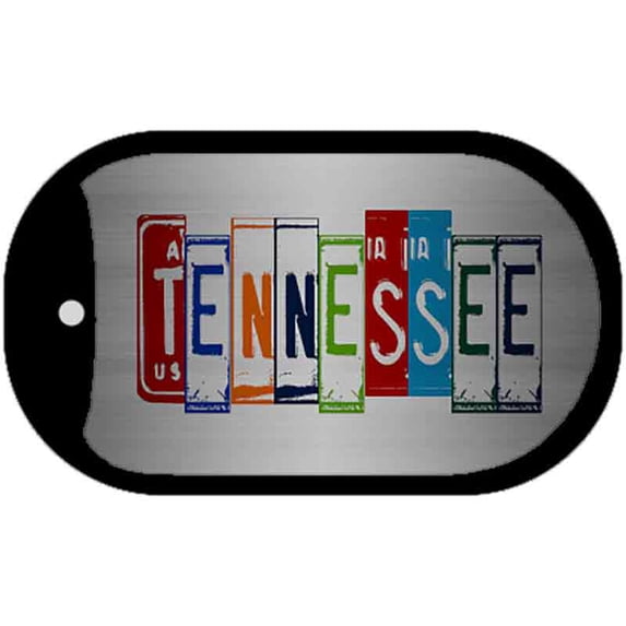 Tennessee License Plate Art Novelty Metal Dog Tag Necklace 2" x 1" Dog Tag (DT)