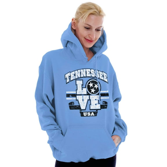Tennessee Love TN Pride State Flag Hoodie Sweatshirt Women Brisco Brands S