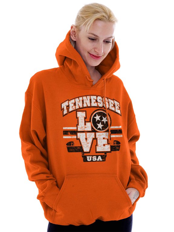 Tennessee Love TN Pride State Flag Hoodie Sweatshirt Women Brisco Brands X