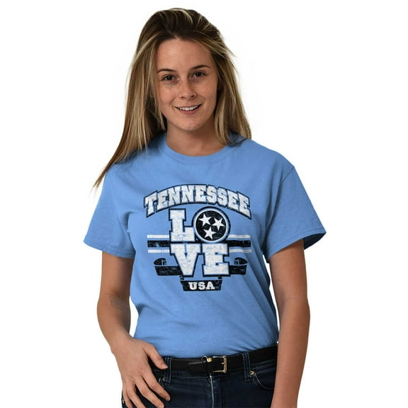 Tennessee Love TN Pride State Flag Women's Graphic T Shirt Tees Brisco Brands M