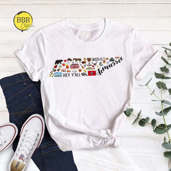 Tennessee Map Silhouette Shirt: State Travel Souvenir Tee SWEATSHIRT All Size S-5XL