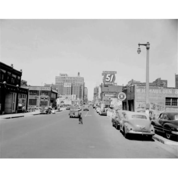 Tennessee Memphis Union Avenue Poster Print - 18 x 24 in.