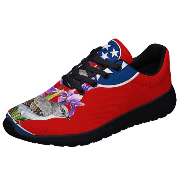 Tennessee Mockingbird and Irises Shoes Sneakers Black Size 3.5
