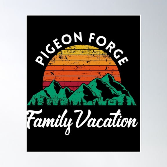 Tennessee Mountains Family Vacation Pigeon Forge Product Poster Wall Art, Modern Wall Decor, 8x12 UNFRAMED