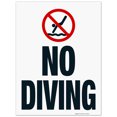 thumbnail image 1 of Tennessee No Diving Sign, Complies With State Of Tennessee Pool Safety Code, (SI-62190) 18x24 Corrugated Plastic, 1 of 7