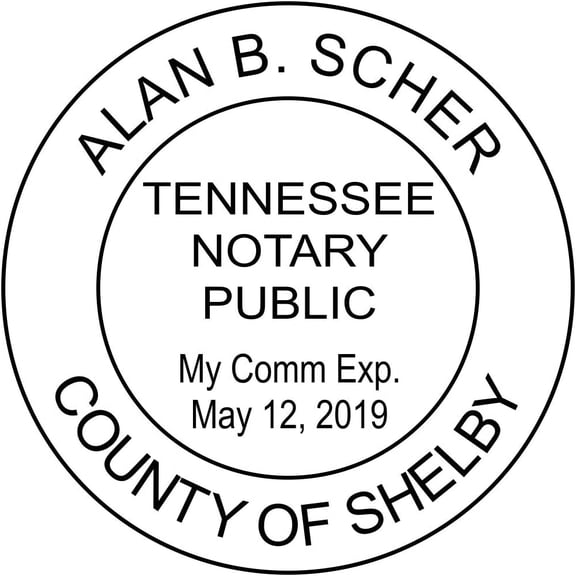 Tennessee Round Notary Stamp | Official State Notary Stamp | Official Seals | Meets State Specifications (Tennessee, Round Stamp)
