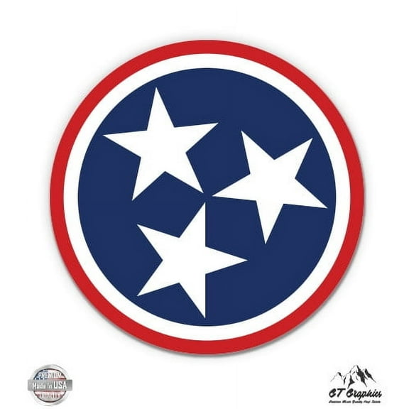 Tennessee Stars - 5" Vinyl Sticker - For Car Laptop I-Pad - Waterproof Decal