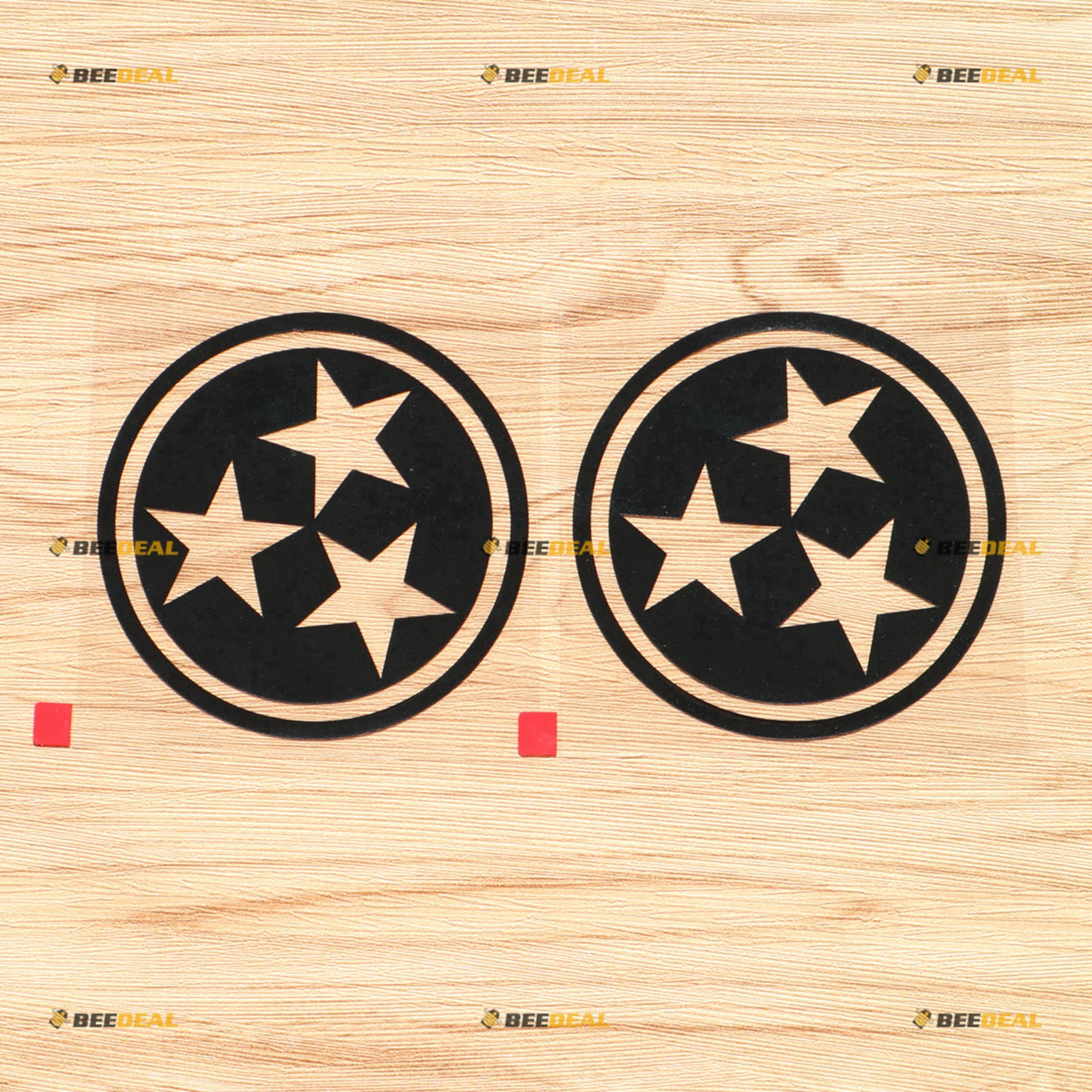Tennessee State Flag Emblem Decals - 2 Pack, Chrome 3" X 2" For Car, Truck, Window