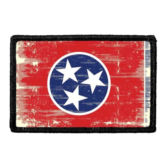 Tennessee State Flag - Color - Distressed - Removable Patch