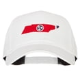 thumbnail image 1 of Tennessee State Flag Map Embroidered Solid Cotton Pro Cap - White OSFM, 1 of 5