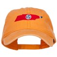 thumbnail image 1 of Tennessee State Flag Map Embroidered Washed Cap - Orange OSFM, 1 of 5