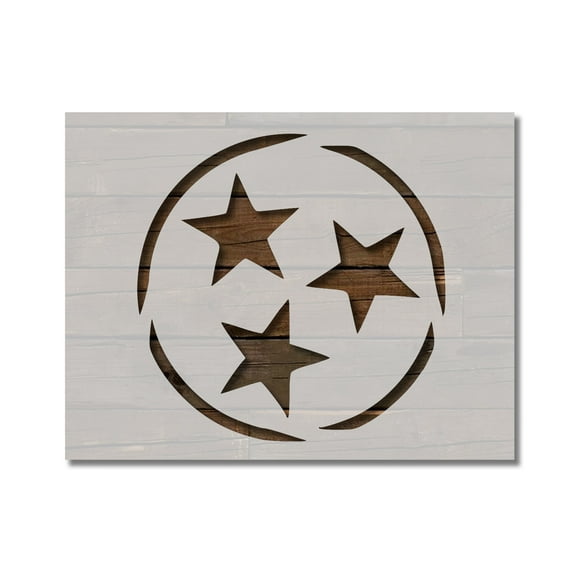 Tennessee State Flag Stencil Template Reusable 8.5 x 11 for Painting on Walls, Wood, Etc. By Stencilville