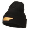 thumbnail image 1 of Tennessee State Map Embroidered Long Beanie - Black OSFM, 1 of 5