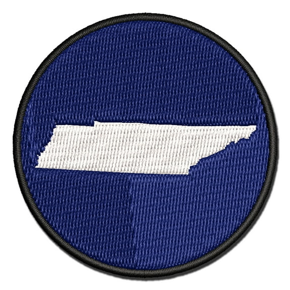 Tennessee State Silhouette Applique Multi-Color Embroidered Iron-On Patch - 2.0 Inch Mini