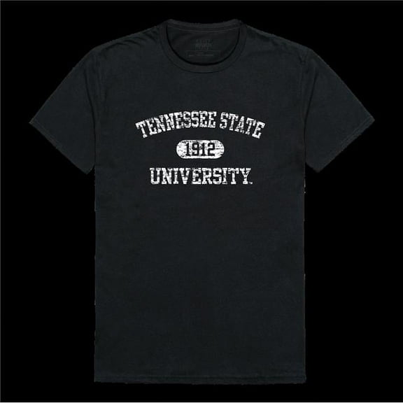 Tennessee State University Tigers Distressed Arch College T-Shirt, Black - Medium