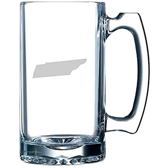 Tennessee States Etched 25oz Beer Mug