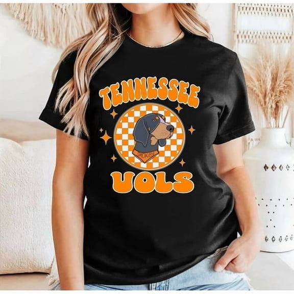 Tennessee T-shirt, Tennessee Vols Shirt, Knoxville Game Day T-shirt, Tennessee Football Shirt, Tennessee Dog T-Shirt,Black Color,Size XL