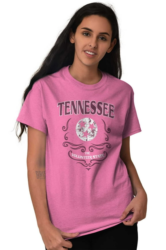 Tennessee TN Iris State Flower Flag Women's Graphic T Shirt Tees Brisco Brands X