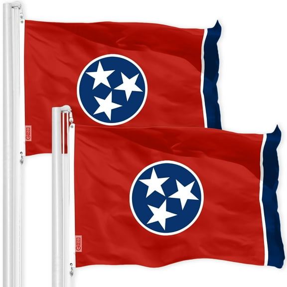 Tennessee TN State Flag 3x5FT 2-Pack 150D Printed Polyester By G128