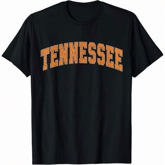 Tennessee TN Vintage Athletic Sports Design Orange Style T-Shirt