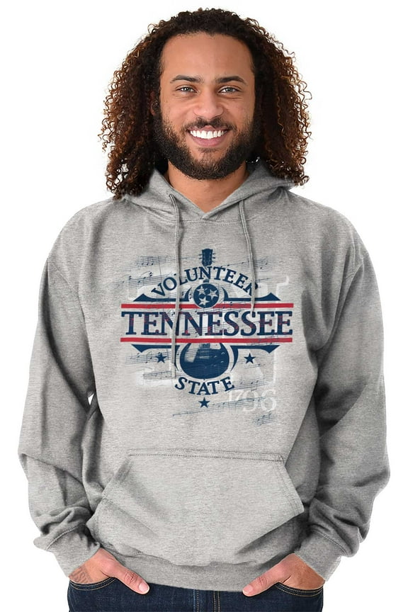 Tennessee TN Volunteer State Guitar Hoodie Sweatshirt Women Men Brisco Brands L