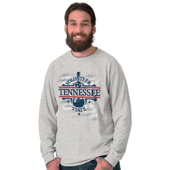 Tennessee TN Volunteer State Guitar Long Sleeve TShirt Men Women Brisco Brands S