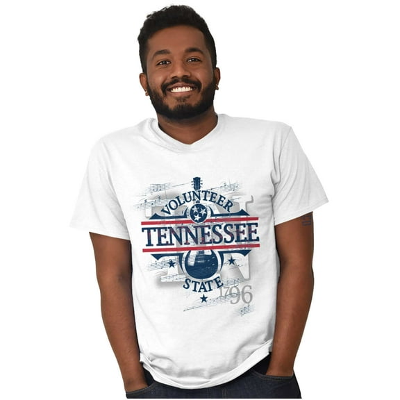 Tennessee TN Volunteer State Guitar Men's Graphic T Shirt Tees Brisco Brands S