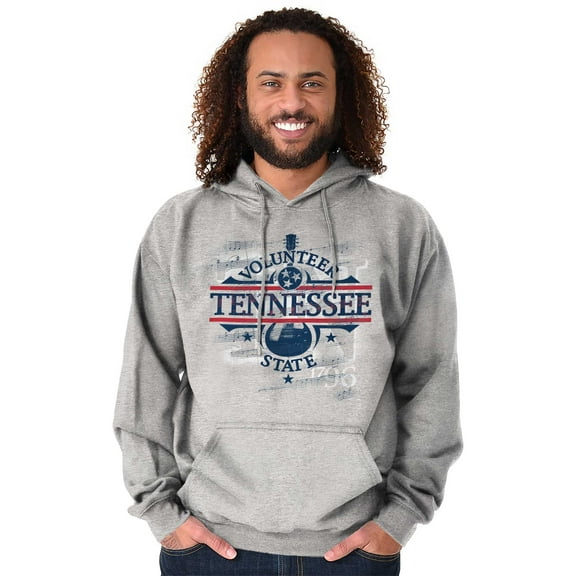 Tennessee TN Volunteer State Guitar Unisex Plus Fleece Graphic Hoodie Brisco Brands 3X