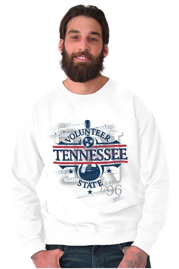 Tennessee TN Volunteer State Guitar Unisex Plus Fleece Graphic Sweatshirt Brisco Brands 2X