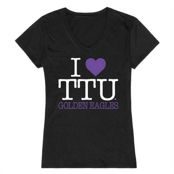 Tennessee Tech University I Love T-Shirt for Women, Black - Medium