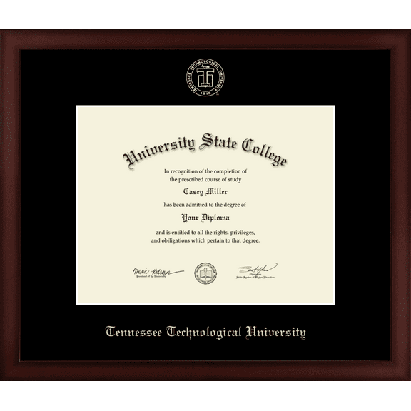 Tennessee Technological University Diploma Frame, Document Size 11" x 8.5"