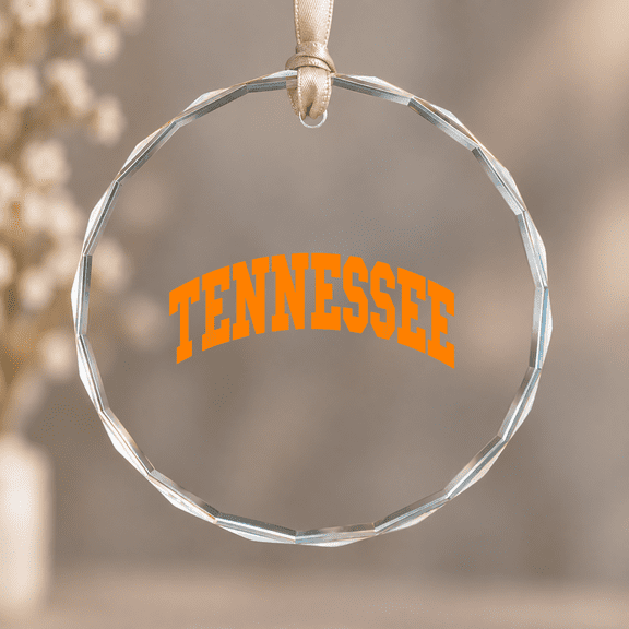 Tennessee Throwback Christmas Ornament, Holiday Keepsake Gift, Circle Glass Ornament