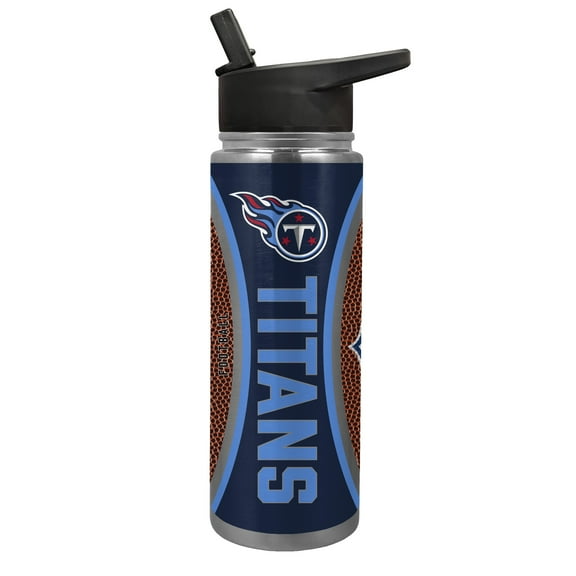 Tennessee Titans 24 ounce vacuum insulated stainless steel waterbottle with Gameball graphic