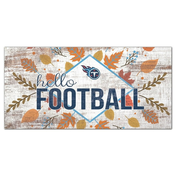 Tennessee Titans 6'' x 12'' Hello Football Wall Art