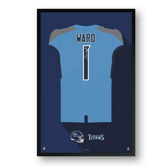 Cam Ward Tennessee Titans Facsimile Signature Framed Jersey Art Print